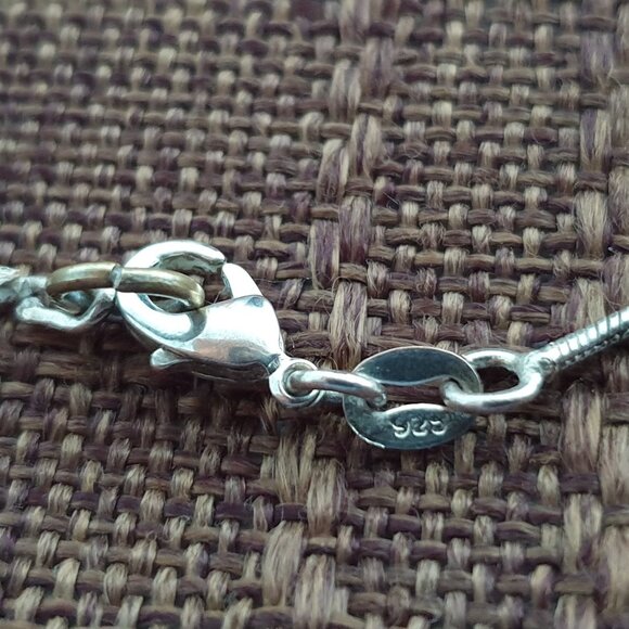 Elegant 925 Sterling Silver Pave Crystal Triple Ball Bead Necklace - Picture 9 of 10